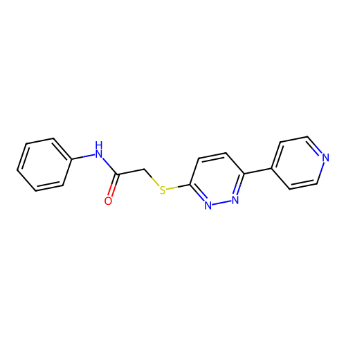 N-phenyl-2-(6-pyridin-4-ylpyridazin-3-yl)sulfanylacetamide structure