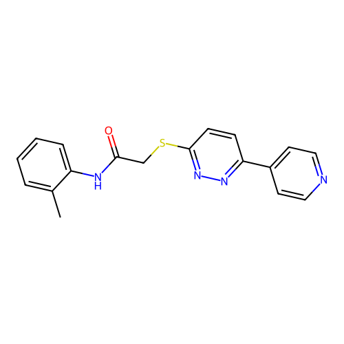 2-((6-(pyridin-4-yl)pyridazin-3-yl)thio)-N-(o-tolyl)acetamide structure