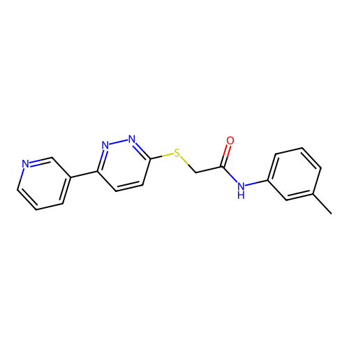 2-((6-(pyridin-3-yl)pyridazin-3-yl)thio)-N-(m-tolyl)acetamide structure