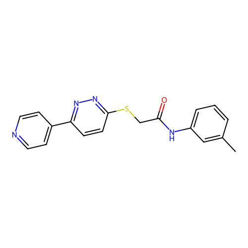 2-((6-(pyridin-4-yl)pyridazin-3-yl)thio)-N-(m-tolyl)acetamide structure