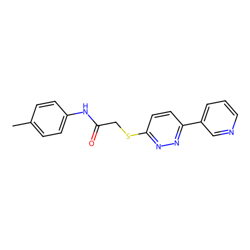 2-((6-(pyridin-3-yl)pyridazin-3-yl)thio)-N-(p-tolyl)acetamide structure