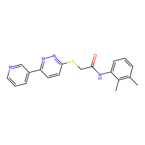 N-(2,3-dimethylphenyl)-2-(6-pyridin-3-ylpyridazin-3-yl)sulfanylacetamide structure