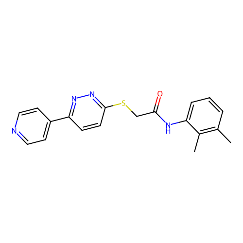 N-(2,3-dimethylphenyl)-2-(6-pyridin-4-ylpyridazin-3-yl)sulfanylacetamide structure