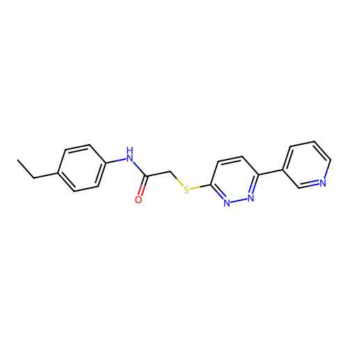N-(4-ethylphenyl)-2-(6-pyridin-3-ylpyridazin-3-yl)sulfanylacetamide structure