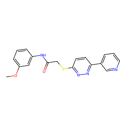 N-(3-methoxyphenyl)-2-(6-pyridin-3-ylpyridazin-3-yl)sulfanylacetamide structure