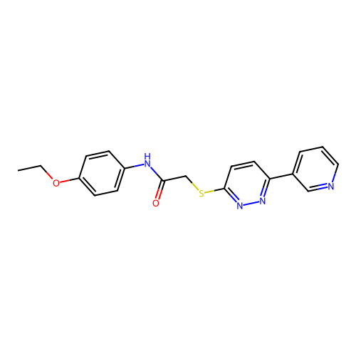 N-(4-ethoxyphenyl)-2-(6-pyridin-3-ylpyridazin-3-yl)sulfanylacetamide structure