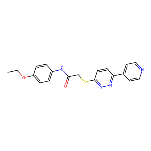 N-(4-ethoxyphenyl)-2-(6-pyridin-4-ylpyridazin-3-yl)sulfanylacetamide structure