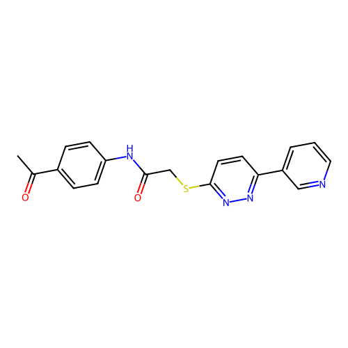 N-(4-acetylphenyl)-2-(6-pyridin-3-ylpyridazin-3-yl)sulfanylacetamide structure