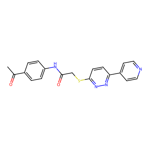 N-(4-acetylphenyl)-2-(6-pyridin-4-ylpyridazin-3-yl)sulfanylacetamide structure