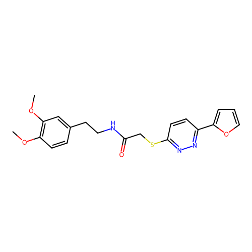 N-(3,4-dimethoxyphenethyl)-2-((6-(furan-2-yl)pyridazin-3-yl)thio)acetamide structure