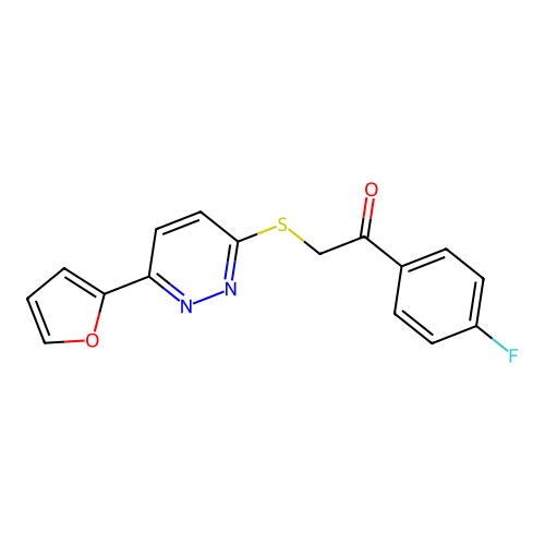 1-(4-Fluorophenyl)-2-((6-(furan-2-yl)pyridazin-3-yl)thio)ethanone structure