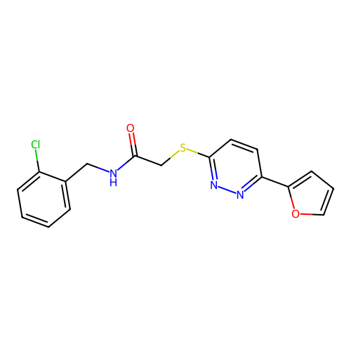 N-(2-chlorobenzyl)-2-((6-(furan-2-yl)pyridazin-3-yl)thio)acetamide structure