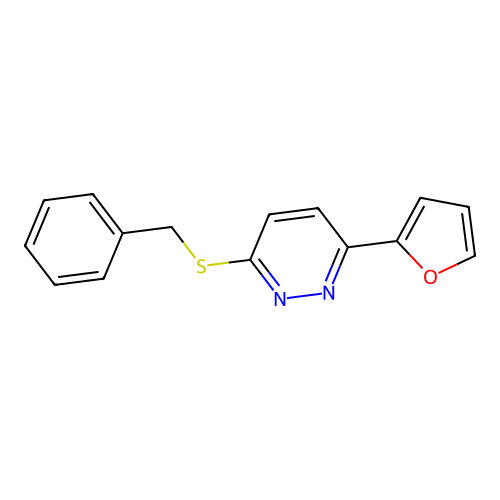 3-Benzylsulfanyl-6-(furan-2-yl)pyridazine structure