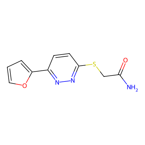 2-((6-(Furan-2-yl)pyridazin-3-yl)thio)acetamide structure