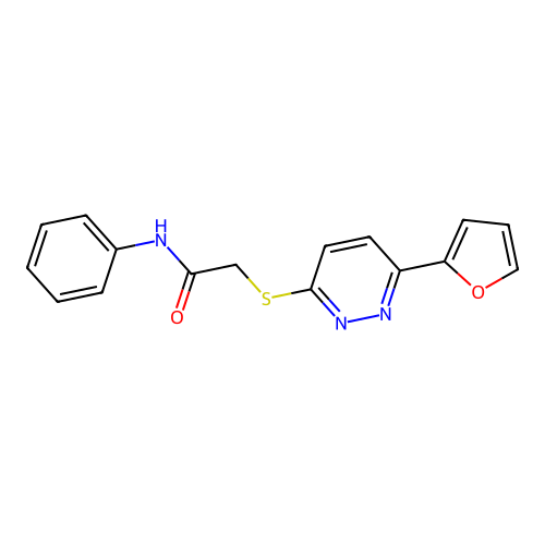 2-[6-(furan-2-yl)pyridazin-3-yl]sulfanyl-N-phenylacetamide structure