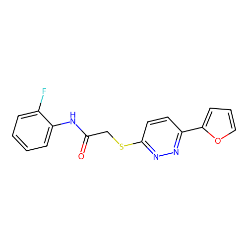 N-(2-fluorophenyl)-2-((6-(furan-2-yl)pyridazin-3-yl)thio)acetamide structure