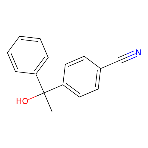 4-(1-Hydroxy-1-phenylethyl)benzonitrile structure