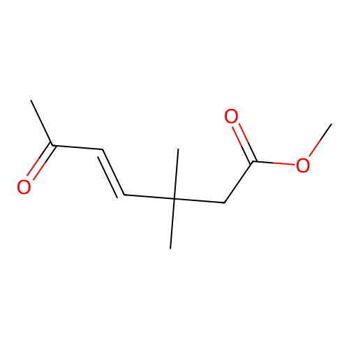 Methyl (4E)-3,3-dimethyl-6-oxo-4-heptenoate structure