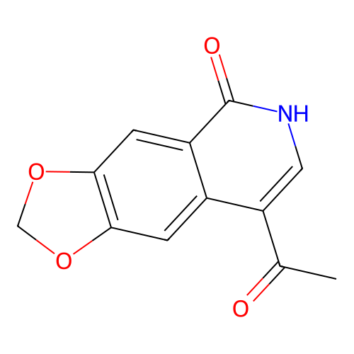 8-acetyl-6H-[1,3]dioxolo[4,5-g]isoquinolin-5-one structure