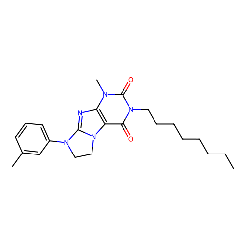 4-Methyl-6-(3-methylphenyl)-2-octyl-7,8-dihydropurino[7,8-a]imidazole-1,3-dione structure