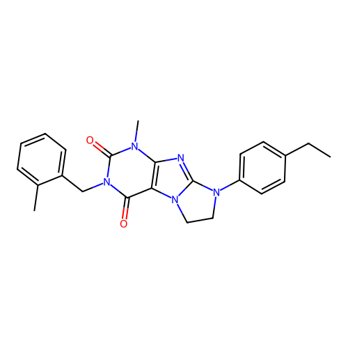 6-(4-ethylphenyl)-4-methyl-2-[(2-methylphenyl)methyl]-7,8-dihydropurino[7,8-a]imidazole-1,3-dione structure