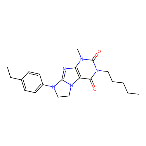 6-(4-Ethylphenyl)-4-methyl-2-pentyl-7,8-dihydropurino[7,8-a]imidazole-1,3-dione structure