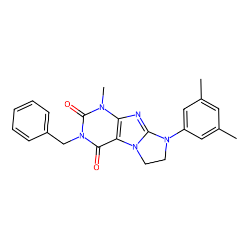 3-benzyl-8-(3,5-dimethylphenyl)-1-methyl-1H,2H,3H,4H,6H,7H,8H-imidazo[1,2-g]purine-2,4-dione structure