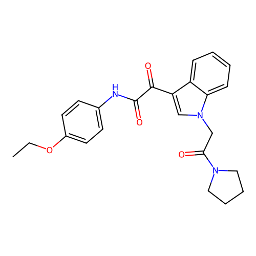 N-(4-ethoxyphenyl)-2-oxo-2-[1-(2-oxo-2-pyrrolidin-1-ylethyl)indol-3-yl]acetamide structure