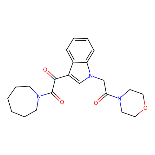 1-(Azepan-1-yl)-2-[1-(2-morpholin-4-yl-2-oxoethyl)indol-3-yl]ethane-1,2-dione structure