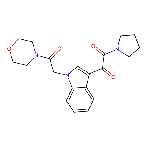1-[1-(2-Morpholin-4-yl-2-oxoethyl)indol-3-yl]-2-pyrrolidin-1-ylethane-1,2-dione structure