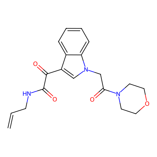 N-allyl-2-(1-(2-morpholino-2-oxoethyl)-1H-indol-3-yl)-2-oxoacetamide structure