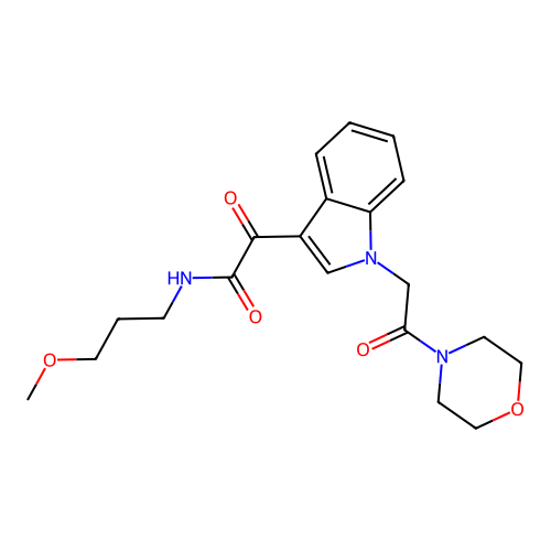 N-(3-methoxypropyl)-2-(1-(2-morpholino-2-oxoethyl)-1H-indol-3-yl)-2-oxoacetamide structure