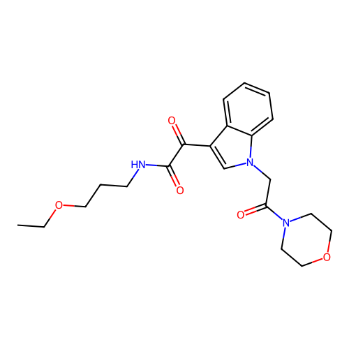 N-(3-ethoxypropyl)-2-(1-(2-morpholino-2-oxoethyl)-1H-indol-3-yl)-2-oxoacetamide structure