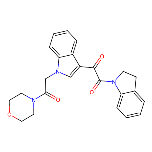 1-(indolin-1-yl)-2-(1-(2-morpholino-2-oxoethyl)-1H-indol-3-yl)ethane-1,2-dione structure