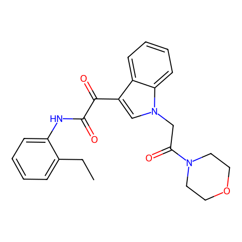 N-(2-ethylphenyl)-2-(1-(2-morpholino-2-oxoethyl)-1H-indol-3-yl)-2-oxoacetamide structure