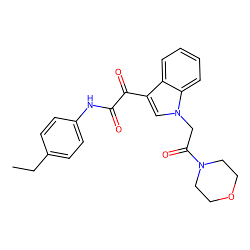 N-(4-ethylphenyl)-2-(1-(2-morpholino-2-oxoethyl)-1H-indol-3-yl)-2-oxoacetamide structure