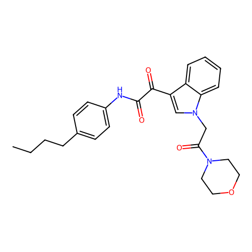 N-(4-butylphenyl)-2-(1-(2-morpholino-2-oxoethyl)-1H-indol-3-yl)-2-oxoacetamide structure