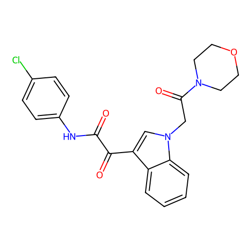N-(4-chlorophenyl)-2-(1-(2-morpholino-2-oxoethyl)-1H-indol-3-yl)-2-oxoacetamide structure