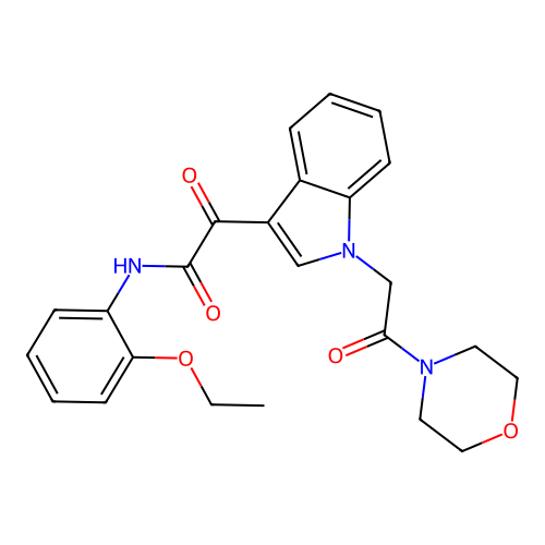 N-(2-ethoxyphenyl)-2-(1-(2-morpholino-2-oxoethyl)-1H-indol-3-yl)-2-oxoacetamide structure