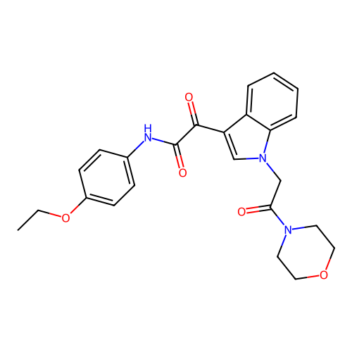 N-(4-ethoxyphenyl)-2-(1-(2-morpholino-2-oxoethyl)-1H-indol-3-yl)-2-oxoacetamide structure
