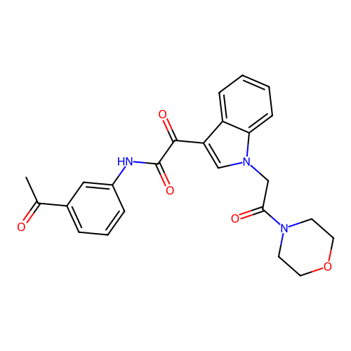 N-(3-acetylphenyl)-2-(1-(2-morpholino-2-oxoethyl)-1H-indol-3-yl)-2-oxoacetamide structure
