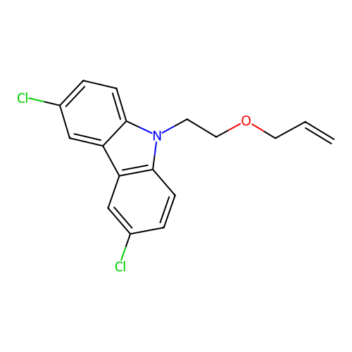 3,6-dichloro-9-[2-(prop-2-en-1-yloxy)ethyl]-9H-carbazole structure