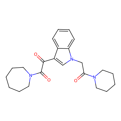1-(Azepan-1-yl)-2-[1-(2-oxo-2-piperidin-1-ylethyl)indol-3-yl]ethane-1,2-dione structure