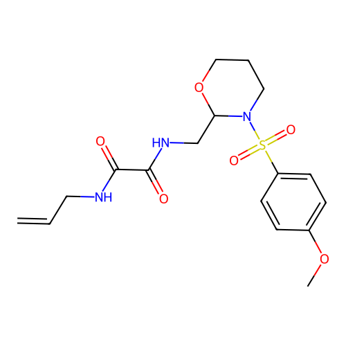 N1-allyl-N2-((3-((4-methoxyphenyl)sulfonyl)-1,3-oxazinan-2-yl)methyl)oxalamide structure