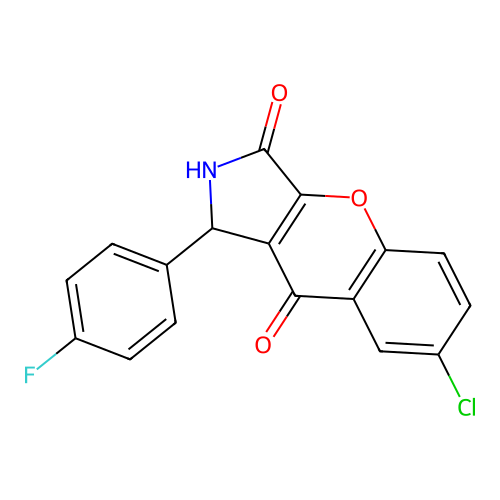 7-Chloro-1-(4-fluorophenyl)-1,2-dihydrochromeno[2,3-c]pyrrole-3,9-dione structure
