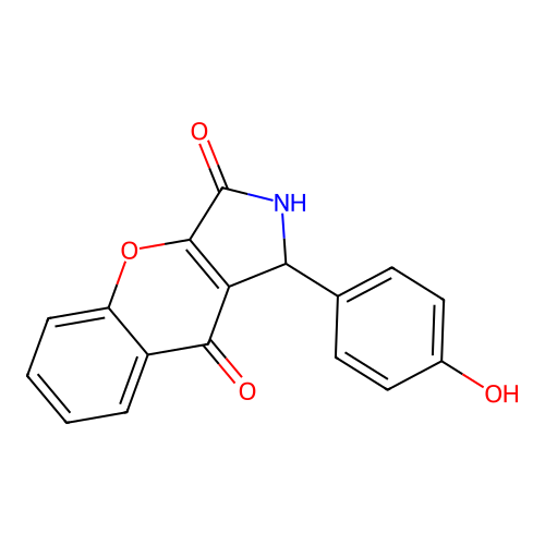 1-(4-Hydroxyphenyl)-1,2-dihydrochromeno[2,3-c]pyrrole-3,9-dione structure