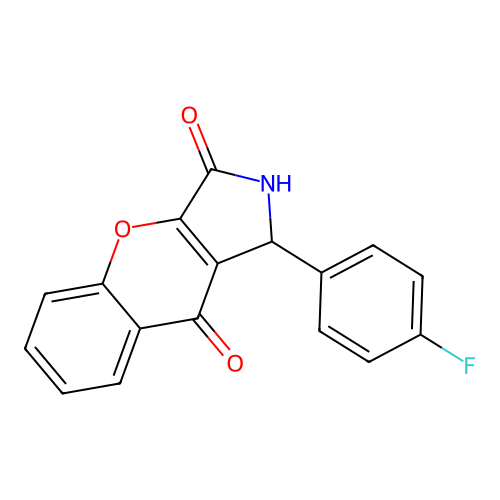 1-(4-Fluorophenyl)-1,2-dihydrochromeno[2,3-c]pyrrole-3,9-dione structure