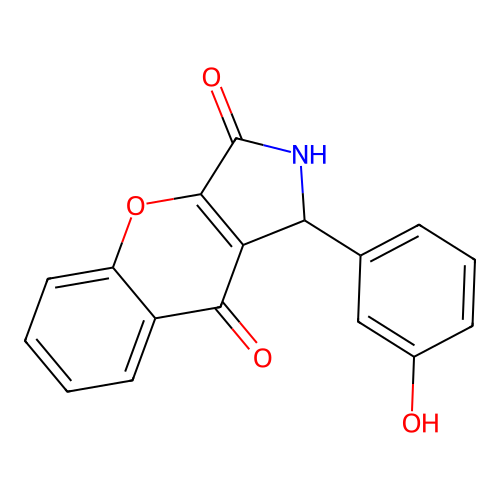 1-(3-Hydroxyphenyl)-1,2-dihydrochromeno[2,3-c]pyrrole-3,9-dione structure