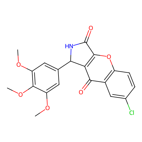 7-Chloro-1-(3,4,5-trimethoxyphenyl)-1,2-dihydrochromeno[2,3-c]pyrrole-3,9-dione structure
