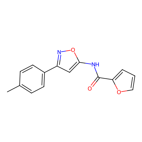 N-[3-(4-methylphenyl)-1,2-oxazol-5-yl]furan-2-carboxamide structure